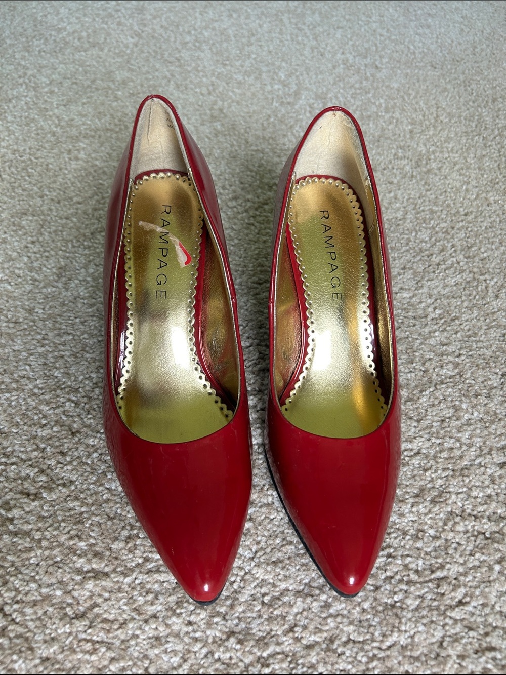 Rampage Red Patent Pointed-Toe Pumps